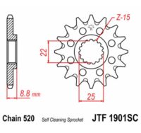 PINHAO JTF1901-14D (KTM 125/250/300)