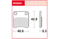 PASTILHAS TRAVAO TRW MCB832P