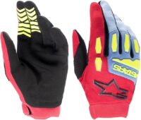 LUVAS ALPINESTARS FULL BORE AZUL CLARO/VERMELHO/PRETO