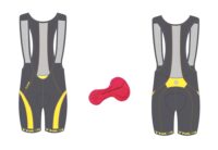 CALÇOES CICLISTA TEKMAX C/ALÇAS CINZA/AMARELO L