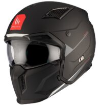 CAPACETE MOTO MT STREETFIGHTER SV S SOLID PRETO MATE