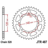 CREMALHEIRA JTR487-43D (KAW KLX650)