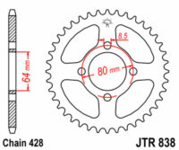 CREMALHEIRA JTR838-43D YAMAHA YBR