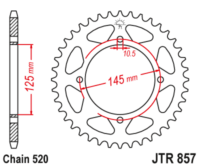 CREMALHEIRA JTR857-45D YA XV250/XT600