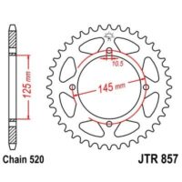 CREMALHEIRA JTR857-45D YAMAHA XV250/XT600 ZINCO PRETA
