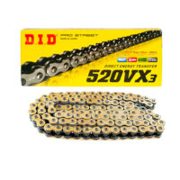 CORRENTE MOTO DID X-RING G&B 520VX3 112 ELOS DOURADA/PRETA