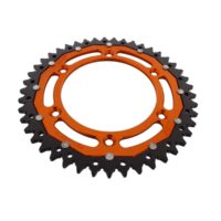 CREMALHEIRA HUSQVARNA/KTM AÇO/ALUMINIO ZF PRETO/LARANJA 52D