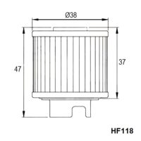 FILTRO OLEO HIFLOFILTRO HF118