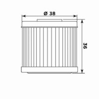FILTRO OLEO MEIWA H1016 (=HF116)