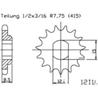 PINHAO KTM SX50 LC ESJOT 50-12010-10 15D 7264310