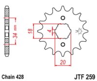 PINHAO JTF259-17D HONDA CB/CG/CM 125