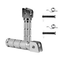 POUSA PES MOTO UNIVERSAIS ALUMINIO CNC CINZA Ø8MM OPM