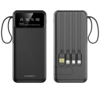 POWERBANK 10000MAH C/ CABO FAST CHARGER PRETO