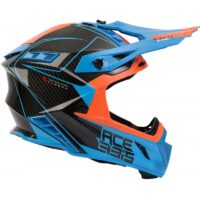 CAPACETE ACERBIS STEEL CARBON LARANJA/AZUL L