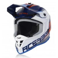 CAPACETE CROSS ACERBIS LINEAR AZUL/BRANCO XL