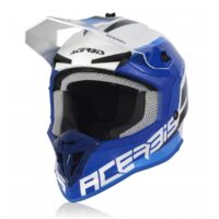 CAPACETE CROSS ACERBIS LINEAR BRANCO/AZUL S