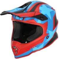 CAPACETE ACERBIS IMPACT STEEL JR VERM/AZ 50