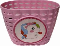 CESTA DIANTEIRA BICICLETA CRIANÇA PLASTICO ROSA TEKMAX