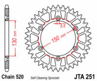 CREMALHEIRA JTA251-44D YA YZ/WR