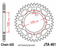CREMALHEIRA JTA461-50D KAW KX80/85