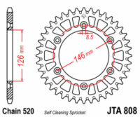 CREMALHEIRA JTA808-52D ALUMINIO (SUZ RMX250/DRZ400)