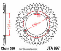 CREMALHEIRA JTA897-42D (KTM) ALUM
