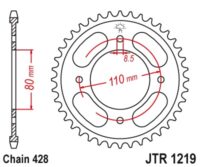 CREMALHEIRA JTR1219-42D HONDA CBF125
