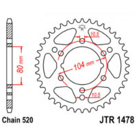 CREMALHEIRA JTR1478-40D KAW ZX6R