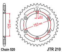 CREMALHEIRA JTR210-50D (HONDA CR/CRF/XR)
