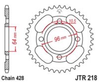 CREMALHEIRA JTR218-44D HONDA CG125