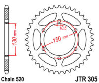 CREMALHEIRA JTR305-46D (YAMAHA XJ6 F)