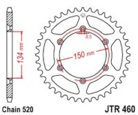 CREMALHEIRA JTR460-52D (KAW KX/KLX)