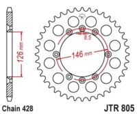 CREMALHEIRA JTR805-50D (SUZ TS125)