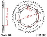 CREMALHEIRA JTR808-51D (SUZ RMX250/DRZ400)