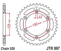 CREMALHEIRA JTR897-51D (KTM) (AUTO-LAVAVEL)