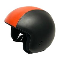 CAPACETE ABERTO OSBE CUSTOM PELE PRETO/VERM L