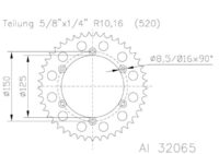 CREMALHEIRA ALUM KTM/HUSAB EJ51 32065-52