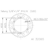 CREMALHEIRA ALUM KTM/HUSAB EJ51 32065-51