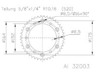 CREMALHEIRA ALUM. YA YZ125/250 82-98 EJ51 32003-50