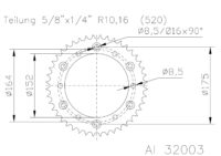 CREMALHEIRA ALUM. YA YZ125/250 82-98 EJ51 32003-51