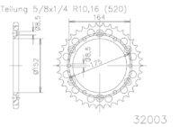CREMALHEIRA ALUM. YA YZ125/250 82-98 EJ51 32003-49