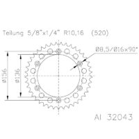 CREMALHEIRA ALUM ESJOT 51-32043 52D PRETO