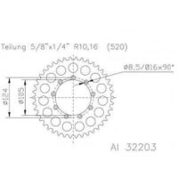 CREMALHEIRA ALUM ESJOT 51-32203 50D