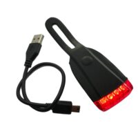 FAROLIM TRASEIRO BICICLETA TEKMAX BE-378 SILICONE USB 4 LED