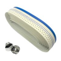 FITA DE GUIADOR BIC MICROFIBRA FURADA VELO BRANCO/AZUL