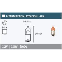 LAMPADA FAROLIM 12V 10W LARANJA Ø TW VICMA
