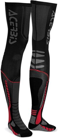 MEIAS ACERBIS X-LEG PR/VERM S/M