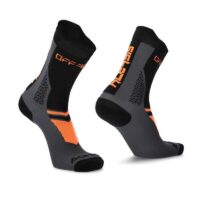 MEIAS ACERBIS MTB TRACK PRETO/LARANJA L/XL