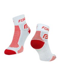 MEIAS CICLISMO FORCE1 BR/VERM S/M