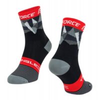 MEIAS CICLISMO FORCE TRIANGLE PR/CZ/VERM S/ML